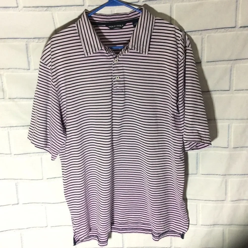 Ralph Lauren Golf Polo Large light Purple Navy